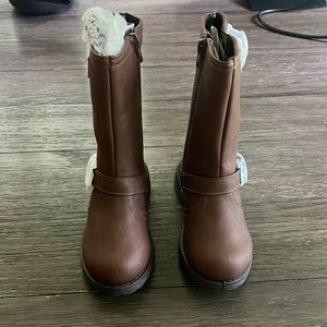 Fabkids tall moto boot in brown, toddler size 9. Brand new, never worn.